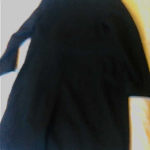 Black Recycled Wool Trench Coat Size Medium - Picture 14 of 16